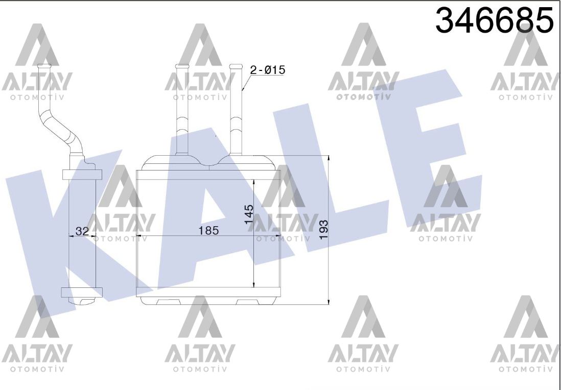 Opel Combo Kalorifer Radyatörü Radyatör B OEM 1618020 Opel Combo Kalorifer Radyatörü Radyatör B OEM 1618020